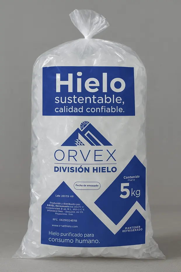 Bolsa de 5 kg de Hielo Rolito Premium